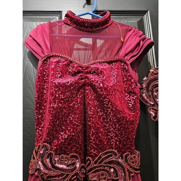 Weissman NWOT custom costume ruby red child large lyrical jazz contemporary - Picture 2 of 14
